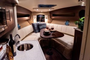 lower deck luxury yacht interior