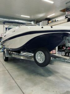 Load Rite Trailer with Hurricane Boat